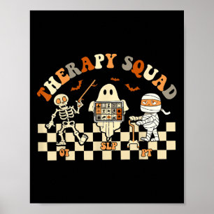 Therapy Squad Slp Ot Pt Ghost Halloween Nurse Cost Poster