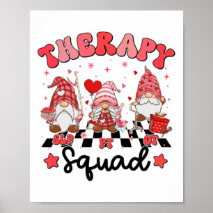 Therapy Squad Slp Ot Pt Valentine's Day Rehab Team Poster
