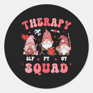 Therapy Squad Valentine Ot Slp Pt Valentine Speech Classic Round Sticker