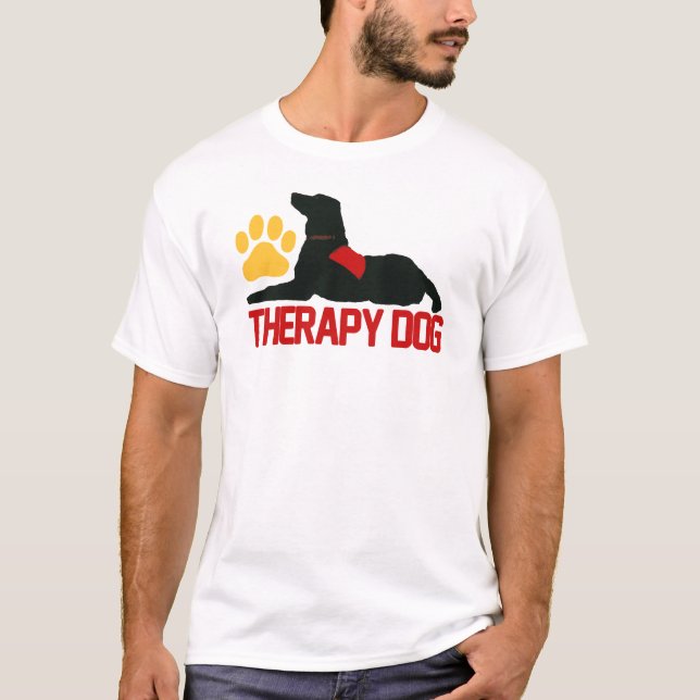 (Therapy) Therapy Dog Red T-Shirt (Front)