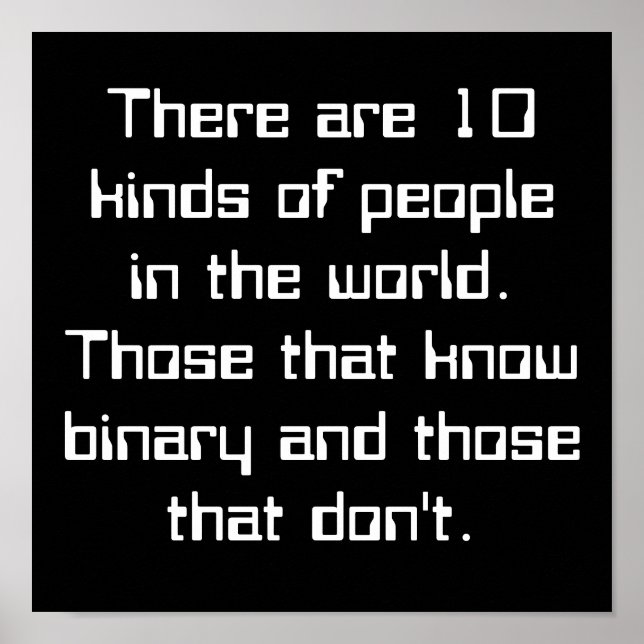 There are 10 kinds of people in the world. Thos... Poster (Front)