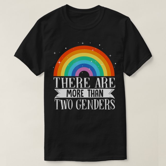 There are More than 2 Genders LGBTQ1  T-Shirt (Design Front)