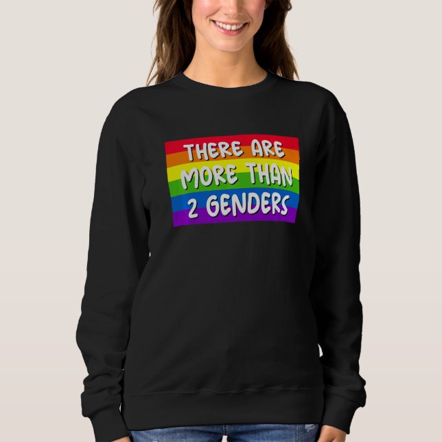 There Are More Than 2 Genders Rainbow LGBTQ Omnise Sweatshirt (Front)