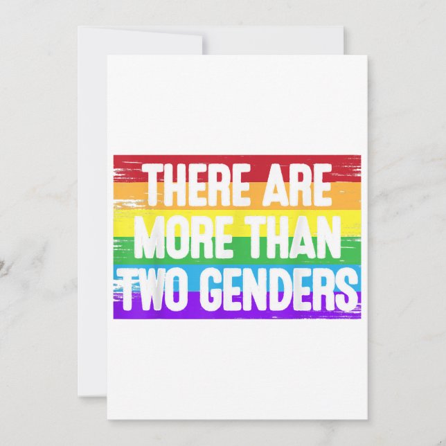 There Are More Than 2 Genders T Shirt Two Gift Men Invitation (Front)