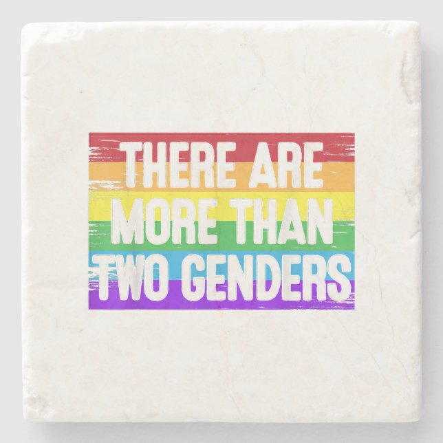 There Are More Than 2 Genders T Shirt Two Gift Men Stone Coaster (Front)