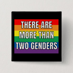 There Are More Than Two Genders 15 Cm Square Badge