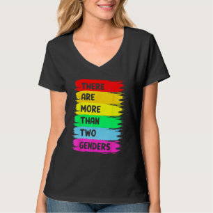 There Are More Than Two Genders Rainbow Color T-Shirt