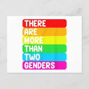 There are more than two sexes of LGBTQ rainbow fla Holiday Postcard