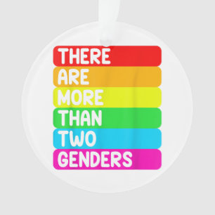 There are more than two sexes of LGBTQ rainbow fla Ornament