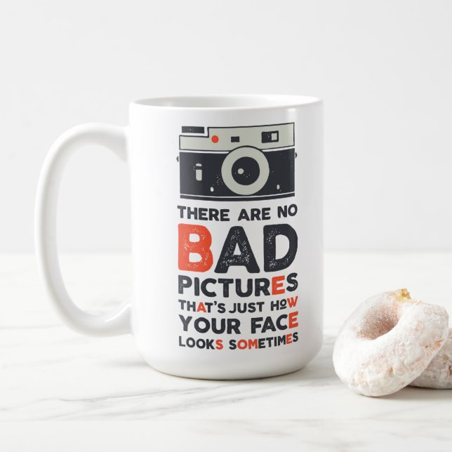 There Are No Bad Pictures Coffee Mug (With Donut)