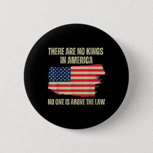 There Are No Kings In America, 2024 Us Flag 6 Cm Round Badge