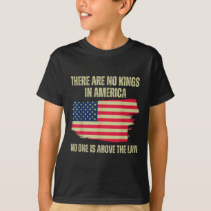 There Are No Kings In America, 2024 Us Flag  T-Shirt