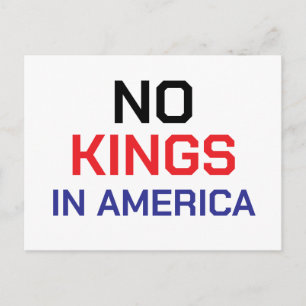 There are No Kings in America Police Red Blue Postcard