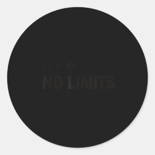 There Are No Limits Mindset Motivation Black Classic Round Sticker