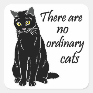 There Are No Ordinary Cats Square Sticker