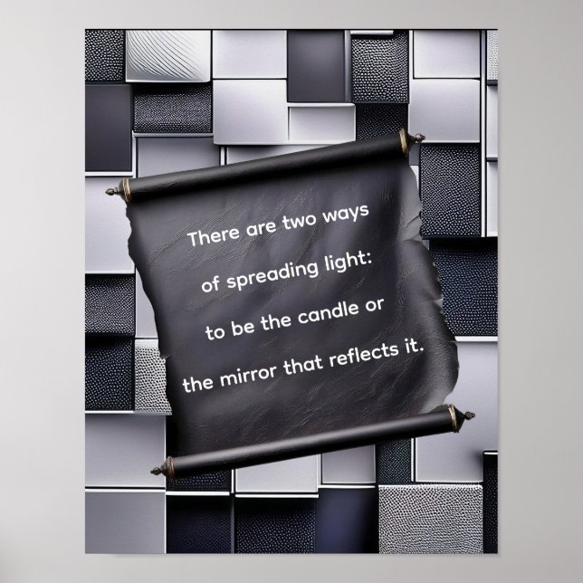There are two ways of spreading light:  poster (Front)