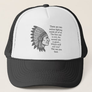There Are Two Wolves Fighting Inside All Of Us Trucker Hat