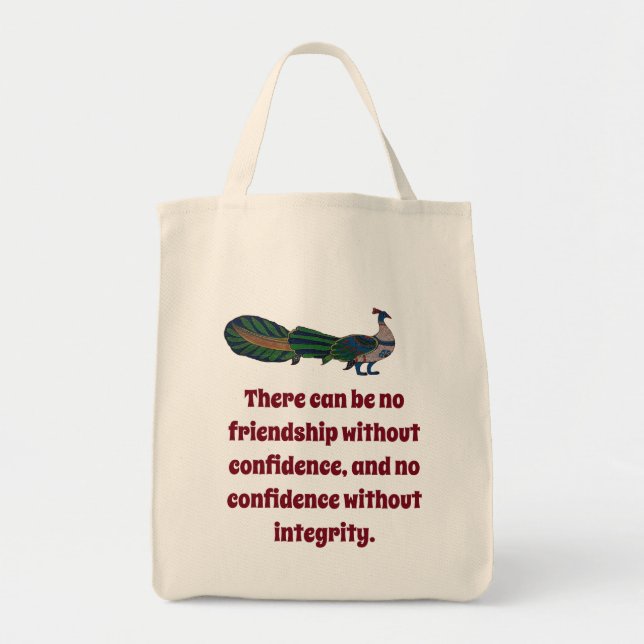 There Can Be No Friendship - Confidence Quote Tote Bag (Front)