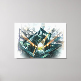 "There is a Great Storm Here..." Canvas Print