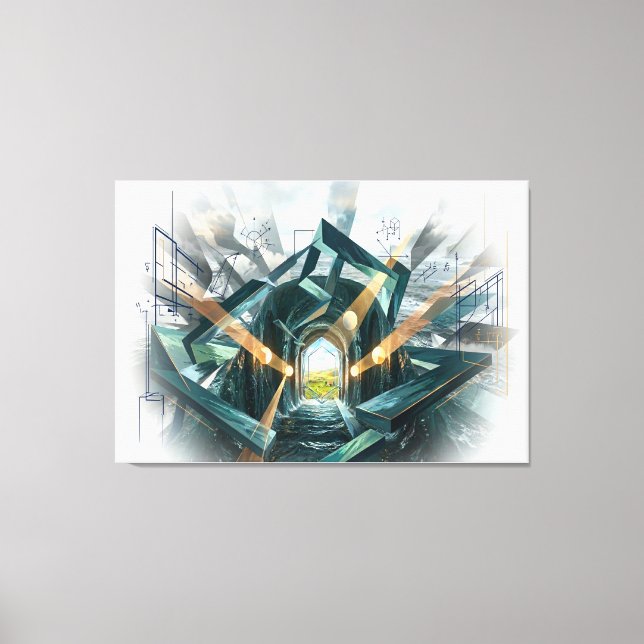 "There is a Great Storm Here..." Canvas Print (Front)