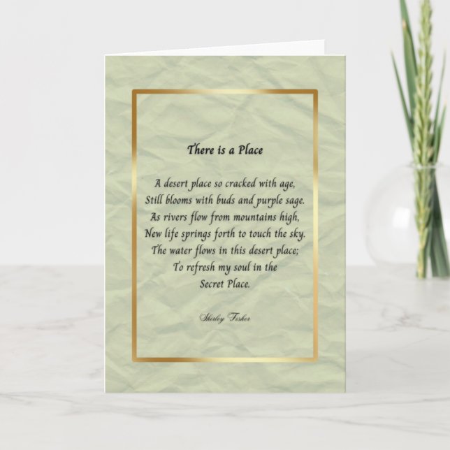 There Is A Place Thank You Card (Front)