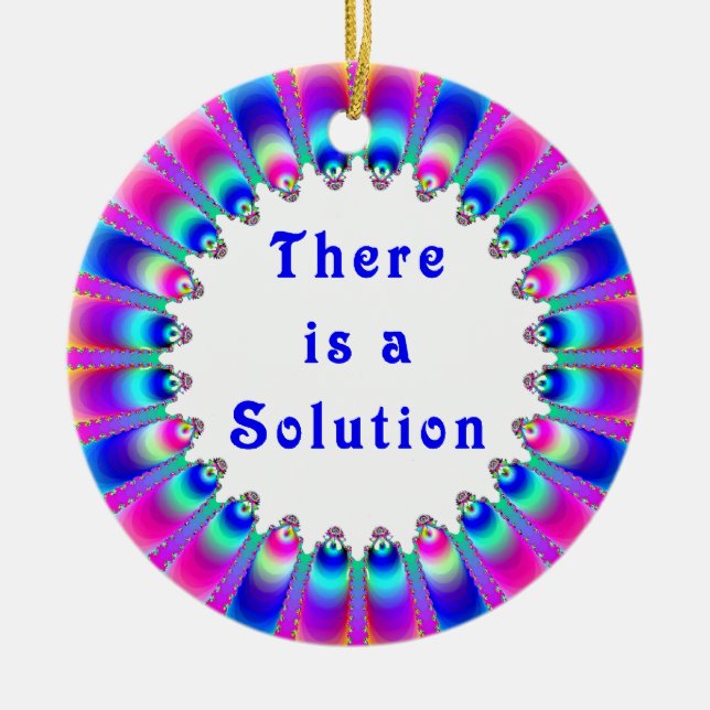 There is a Solution Inspiration Vibrant Design Cer Ceramic Tree Decoration (Front)