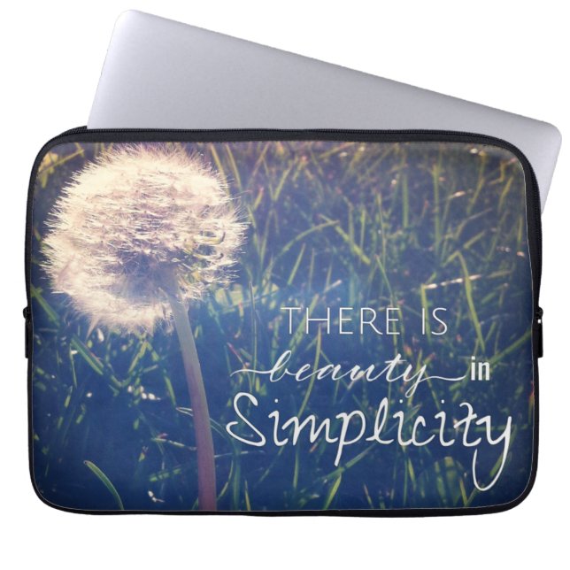 There Is Beauty In Simplicity Laptop Sleeve (Front)