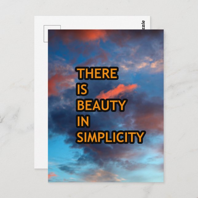 There is beauty in simplicity  postcard (Front/Back)