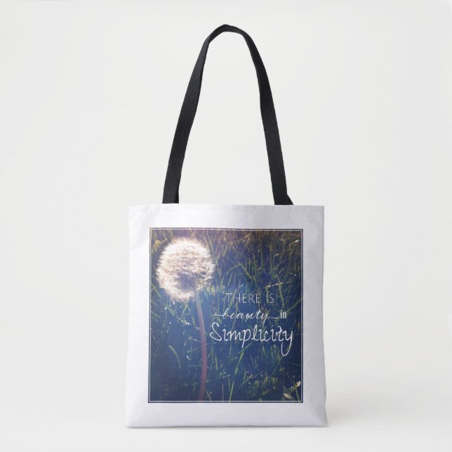 There Is Beauty In Simplicity Tote Bag (Front)