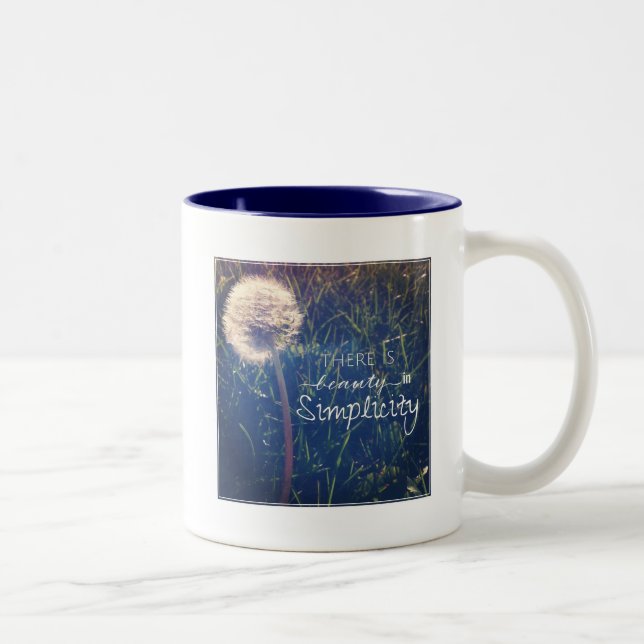 There Is Beauty In Simplicity Two-Tone Coffee Mug (Right)