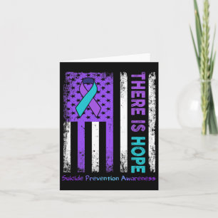 There Is Hope American Flag Suicide Prevention Awa Card