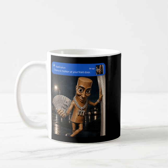 There Is Motion At Front Tung Tung Tung Sahur Coffee Mug (Left)