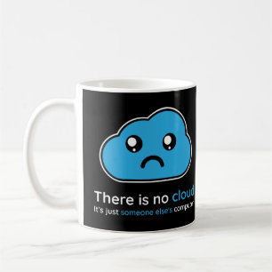 There Is No Cloud! White and Blue Color Coffee Mug