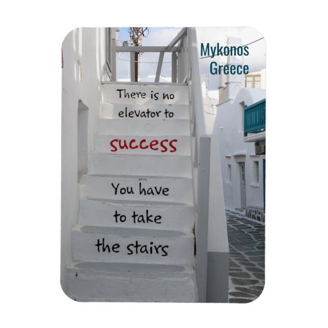 There is no elevator to success. Personalised Magnet (Vertical)