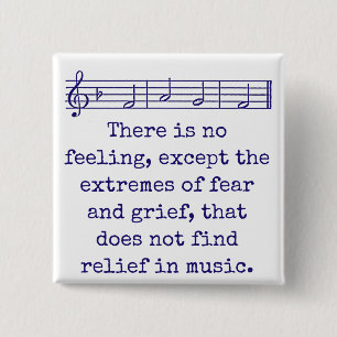 There Is No Feeling - Music Quote  15 Cm Square Badge