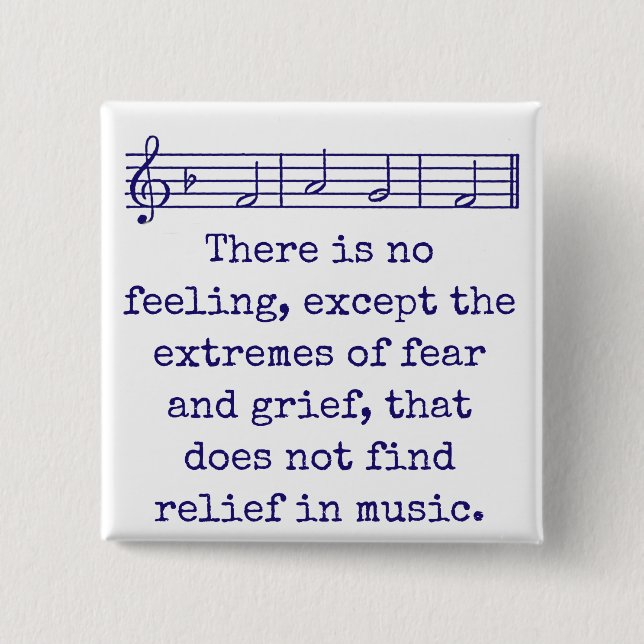There Is No Feeling - Music Quote  15 Cm Square Badge (Front)