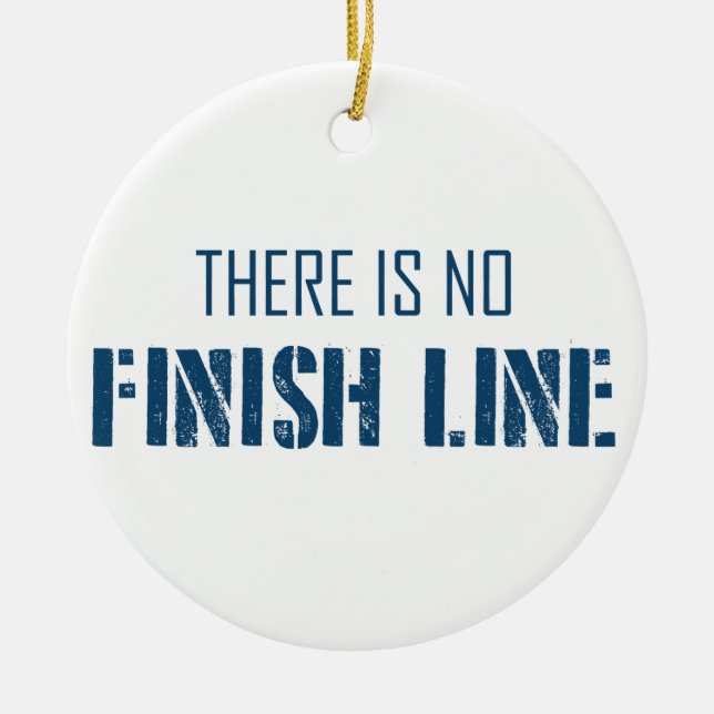 There Is No Finish Line Ceramic Tree Decoration (Front)
