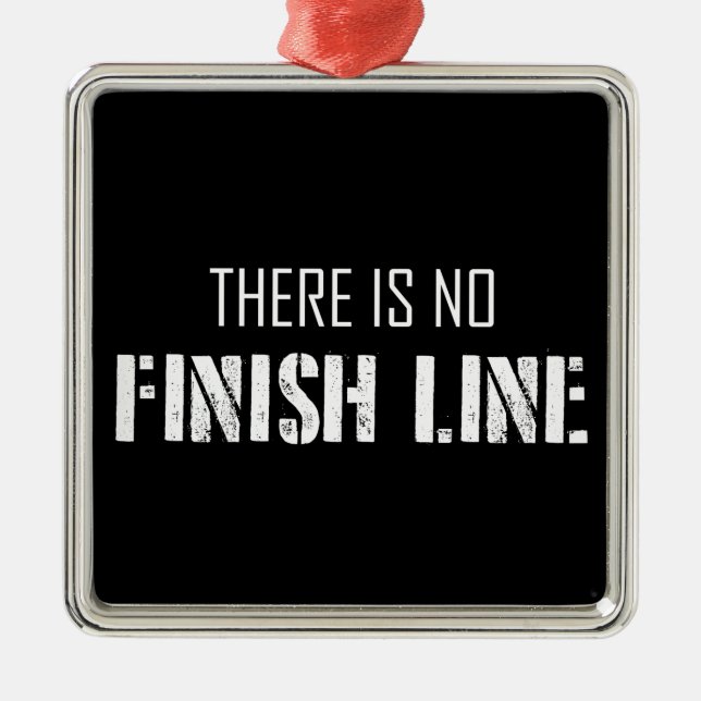 There Is No Finish Line Metal Tree Decoration (Front)