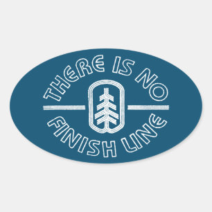 There Is No Finish Line Oval Sticker