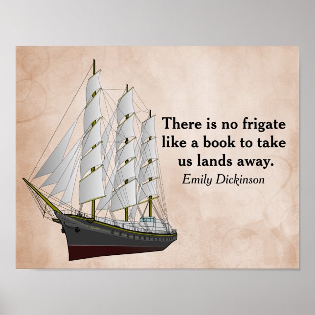 There is no frigate _ Emily Dickinson -art print (Front)