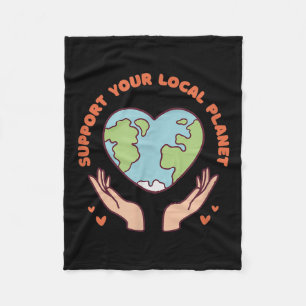 There Is No Plan B Climate Protection Environmenta Fleece Blanket