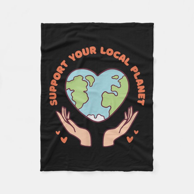 There Is No Plan B Climate Protection Environmenta Fleece Blanket (Front)