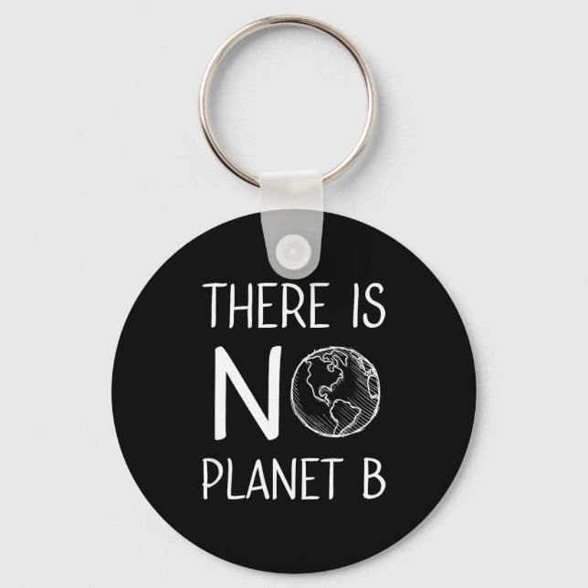 There Is No Planet B Awareness Environmental Activ Key Ring (Front)