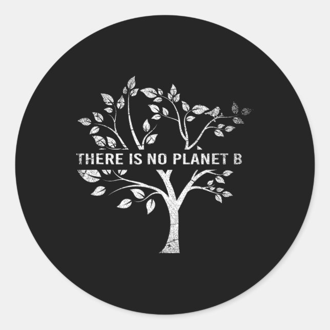 There Is No Planet B Earth Day  Classic Round Sticker (Front)