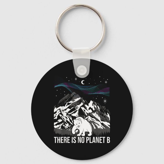 There Is No Planet B Environmental Protection Eart Key Ring (Front)