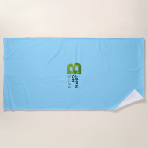 There is No Planet B – Green Earth Typography Beach Towel