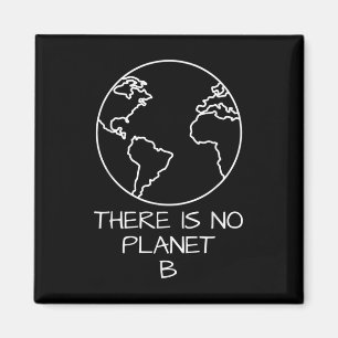 There Is No Planet B Natural Conservation Plastic Magnet