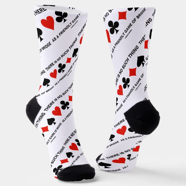There Is No Such Thing Friendly Game Of Bridge Socks (Angled)