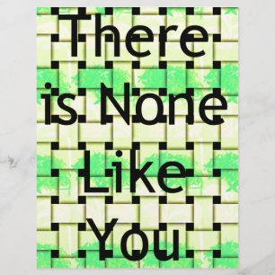 There is non like you Woven African Text Design
