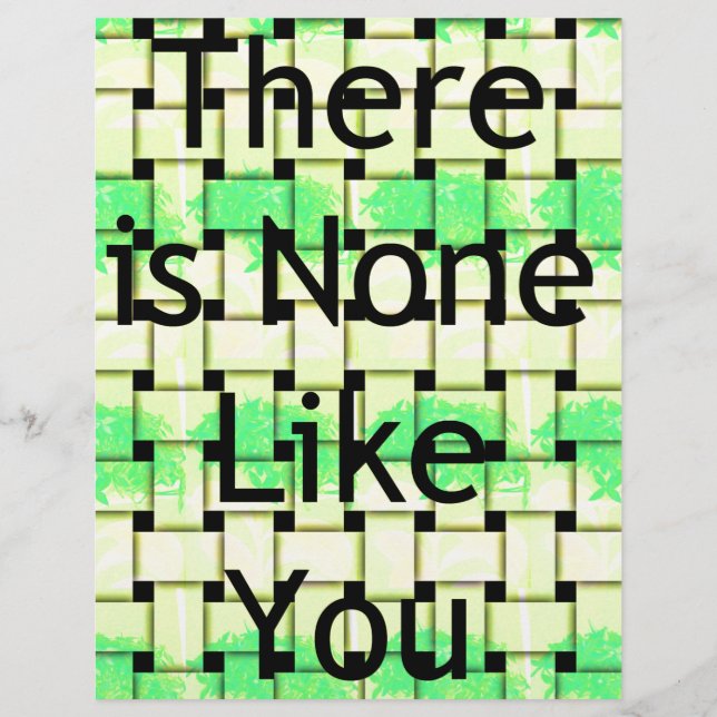 There is non like you Woven African  Text Design  (Front)